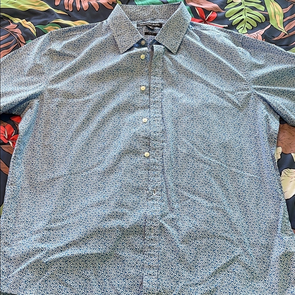 New Michael Kors short sleeved printed button down